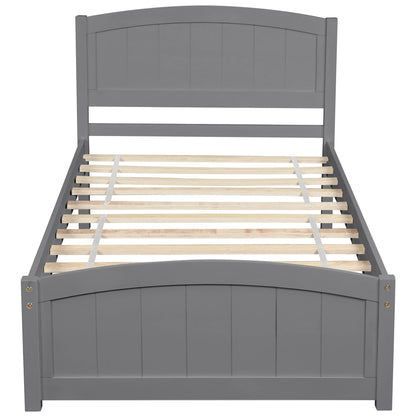 Platform Bed & Headboard, Footboard And Wood Slat Support