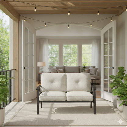 All-Weather Loveseat 2 Seats Sofa With Cushions