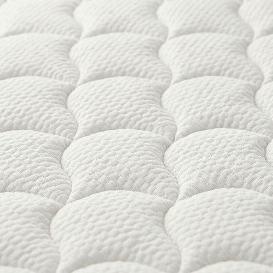 6" Medium Feel Comfort Foam Mattress With Textured Quilted Cover - White - Twin