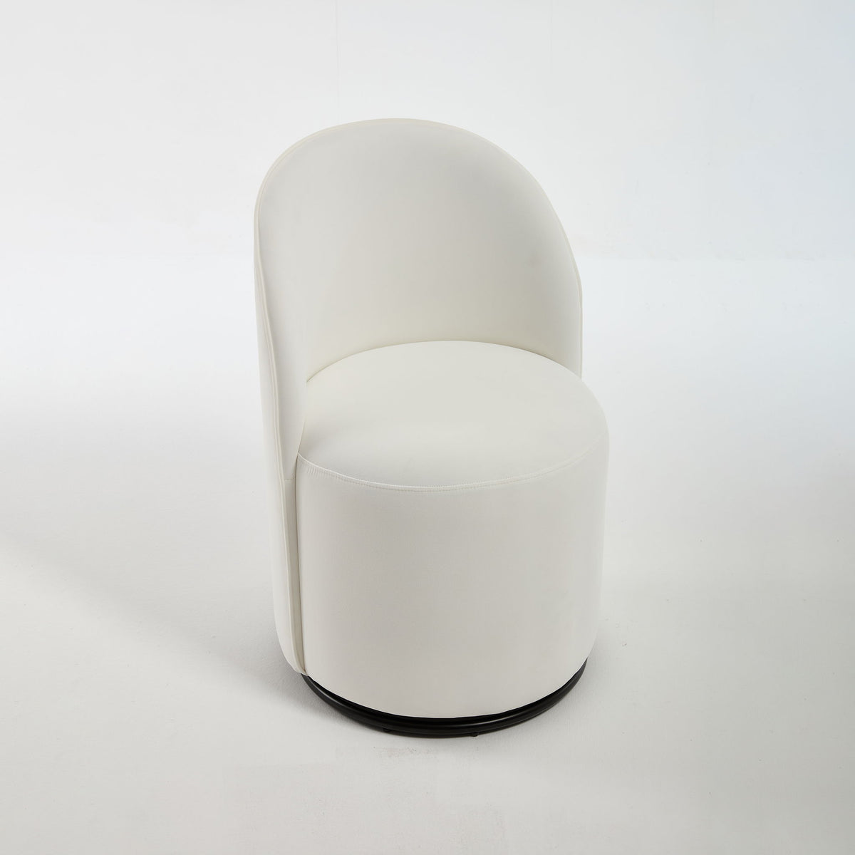 360 Degree Swivel Armless Dining Barrel Chair
