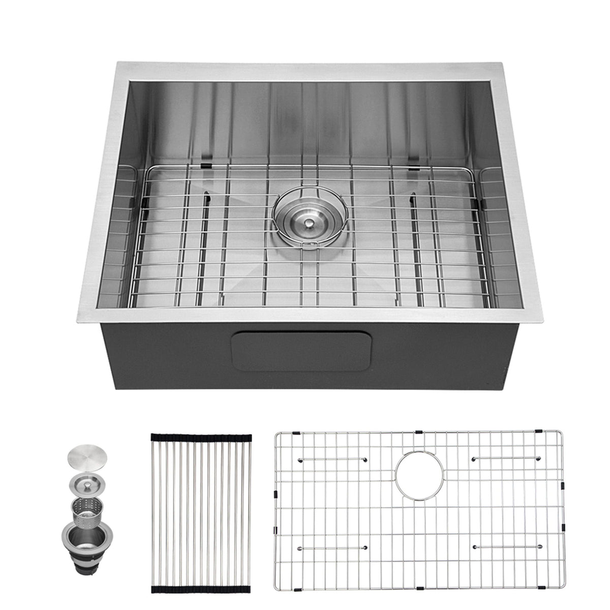 Modern Style Undermount Sink With Stainless Steel, Deep Single Bowl