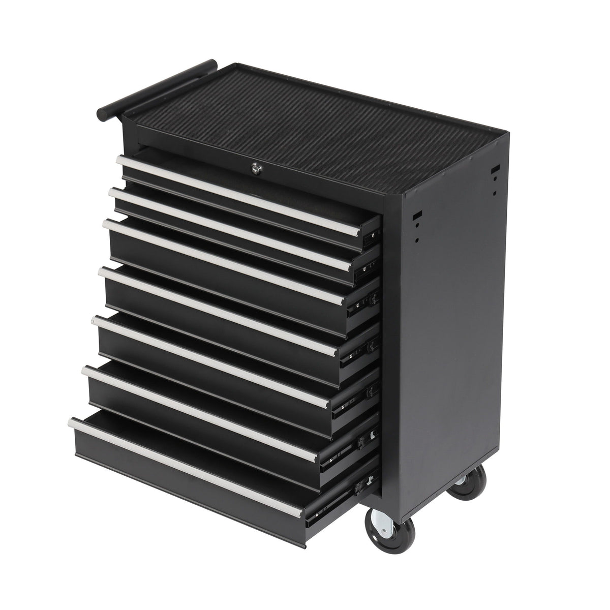 7 Drawer Rolling Tool Chest With Wheels, Multifunctional Tool Box And Storage