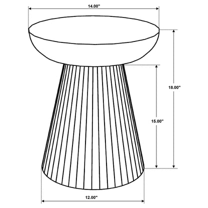 Waters - Round Accent Side Table - Honey
