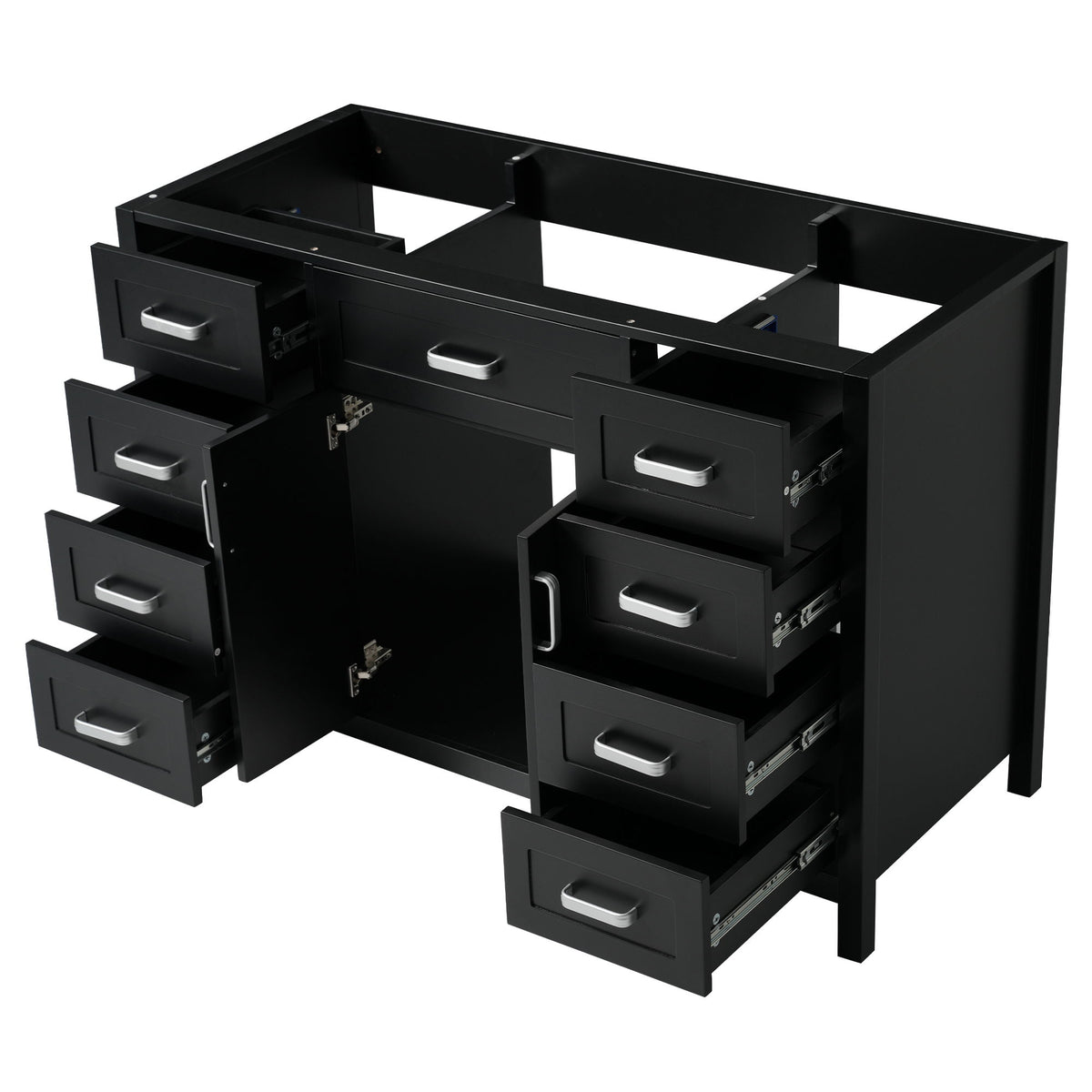 Bathroom Vanity Cabinet Only With 2 Soft Close Doors And 8 Drawers