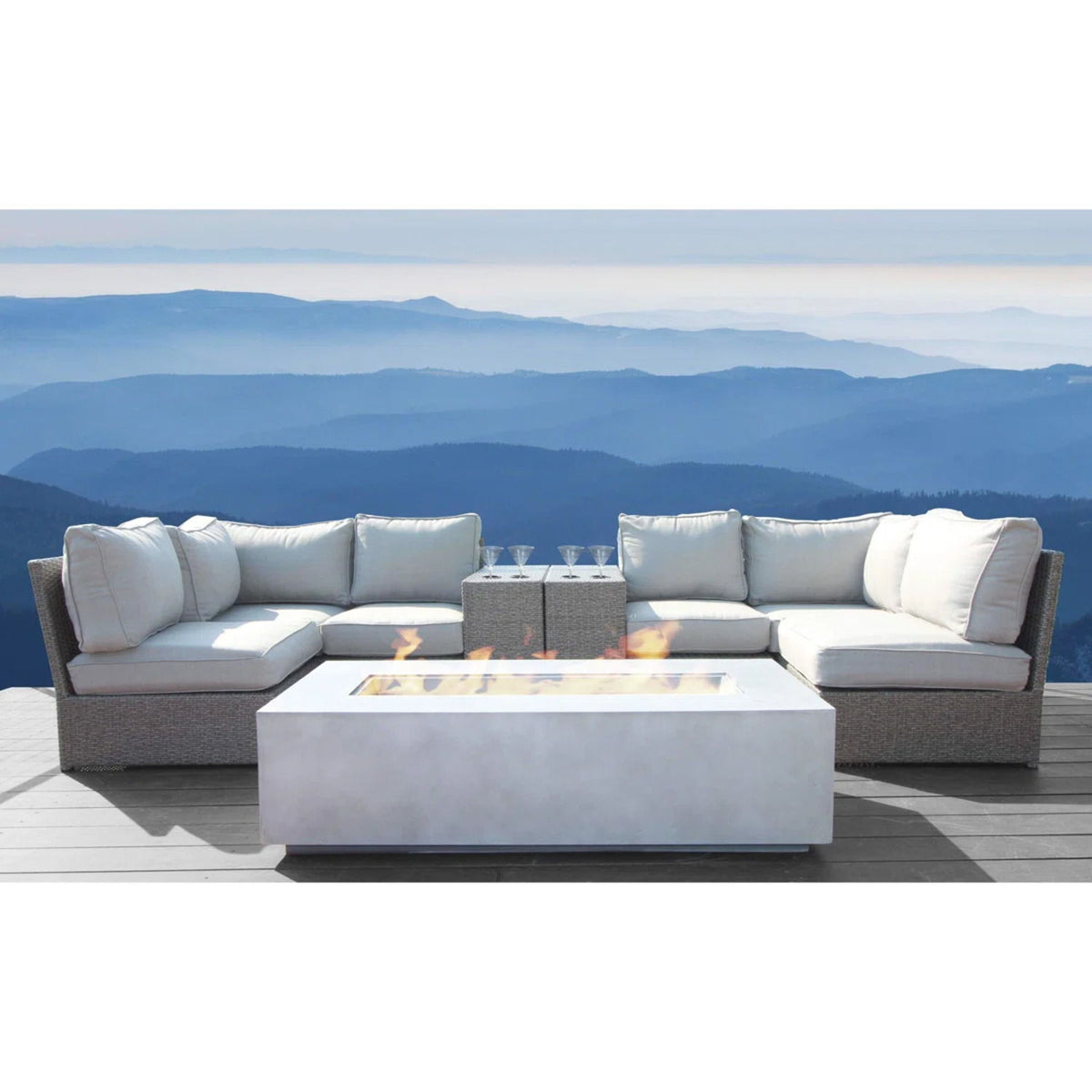 Outdoor Elegance Conversation Set With Fire Pit