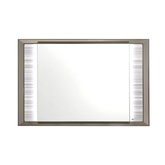 Star - Mirror With Built In LED And Frame - White