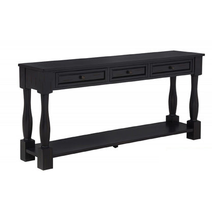 Long Console Table With Drawers And Shelf
