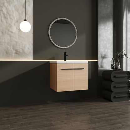 Bathroom Vanity Set With Resin Countertop Sink, 2 Doors