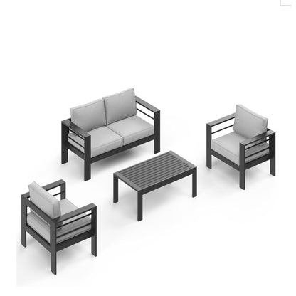 Outdoor Patio Set With All-Weather Thick Cushions