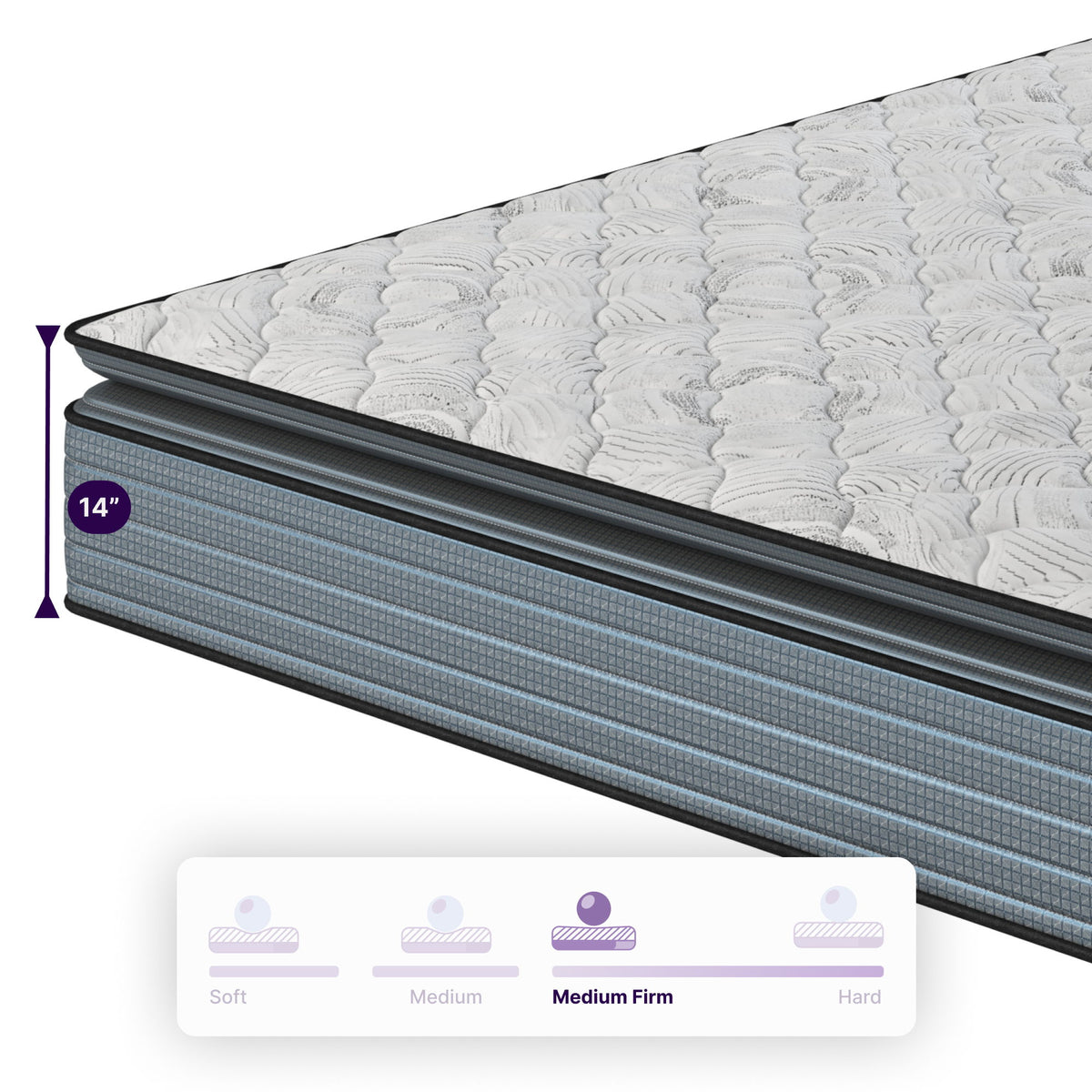 Isabella - 14" Hybrid Pillow Top Mattress