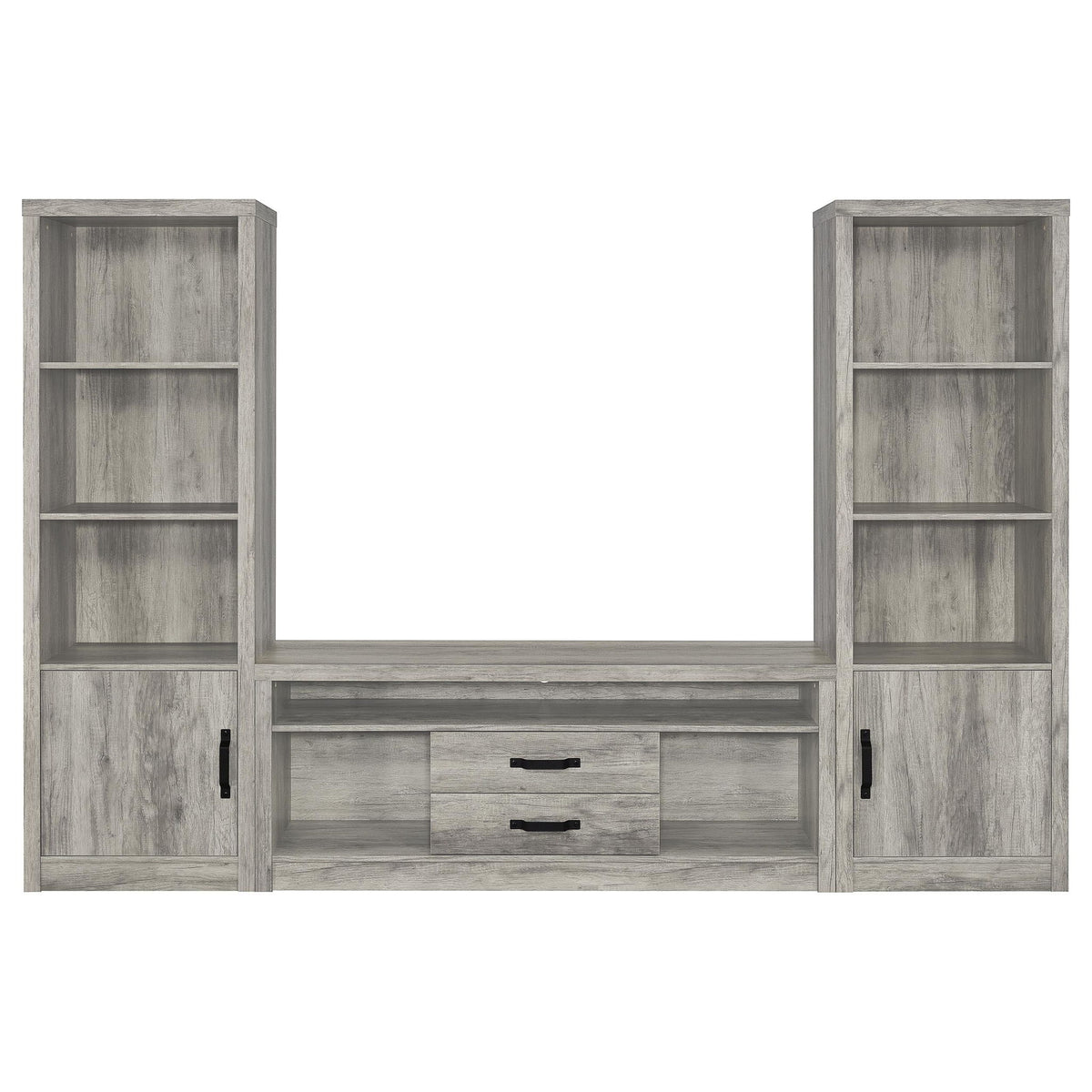 Conifer - 3 Piece TV Entertainment Center With Storage - Gray
