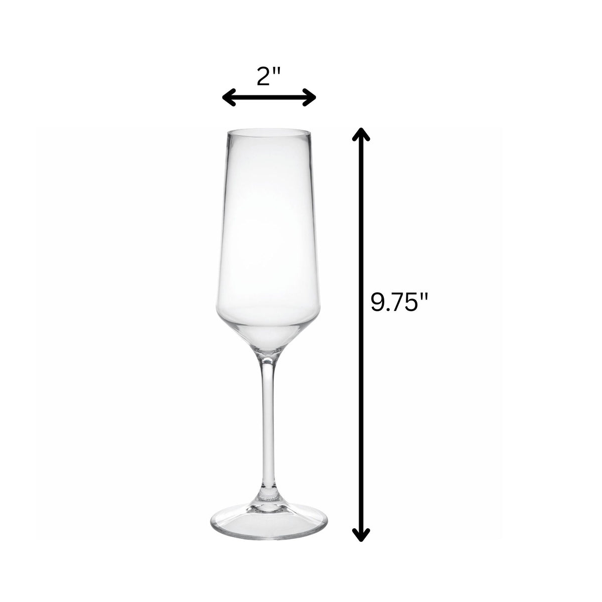 Tritan Lexington - Unbreakable Plastic Champagne Flutes, 10Oz (Set of 4) - Clear