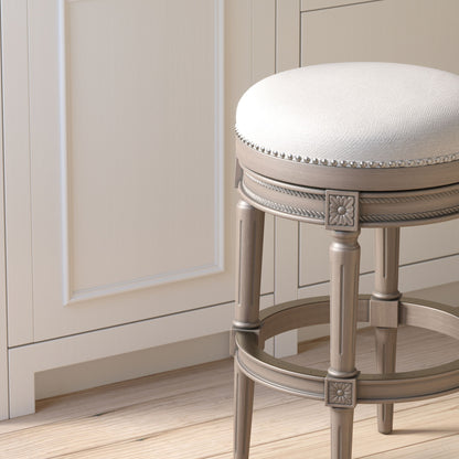 Rustic Elegance Backless Swivel Stool