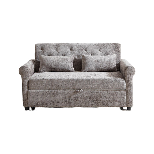 Loveseat Sofa Bed, Pull - Out Couch Sleeper & 2 Pillows