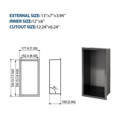 Stainless Steel Shower Niche With Seamless Design For Bathroom Storage