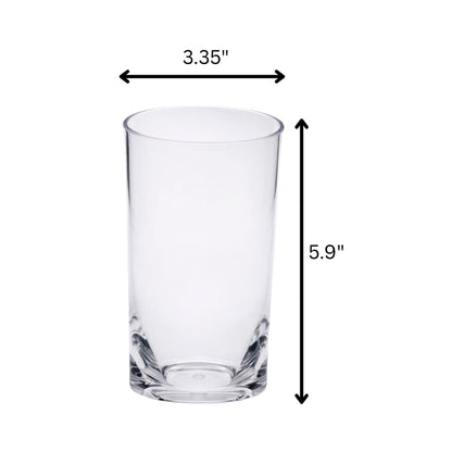 Leading Ware Oval Halo Acrylic Glasses Drinking Set