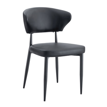 Minimalist Ergonomic Dining Chair With Curved Backres (Set of 4)