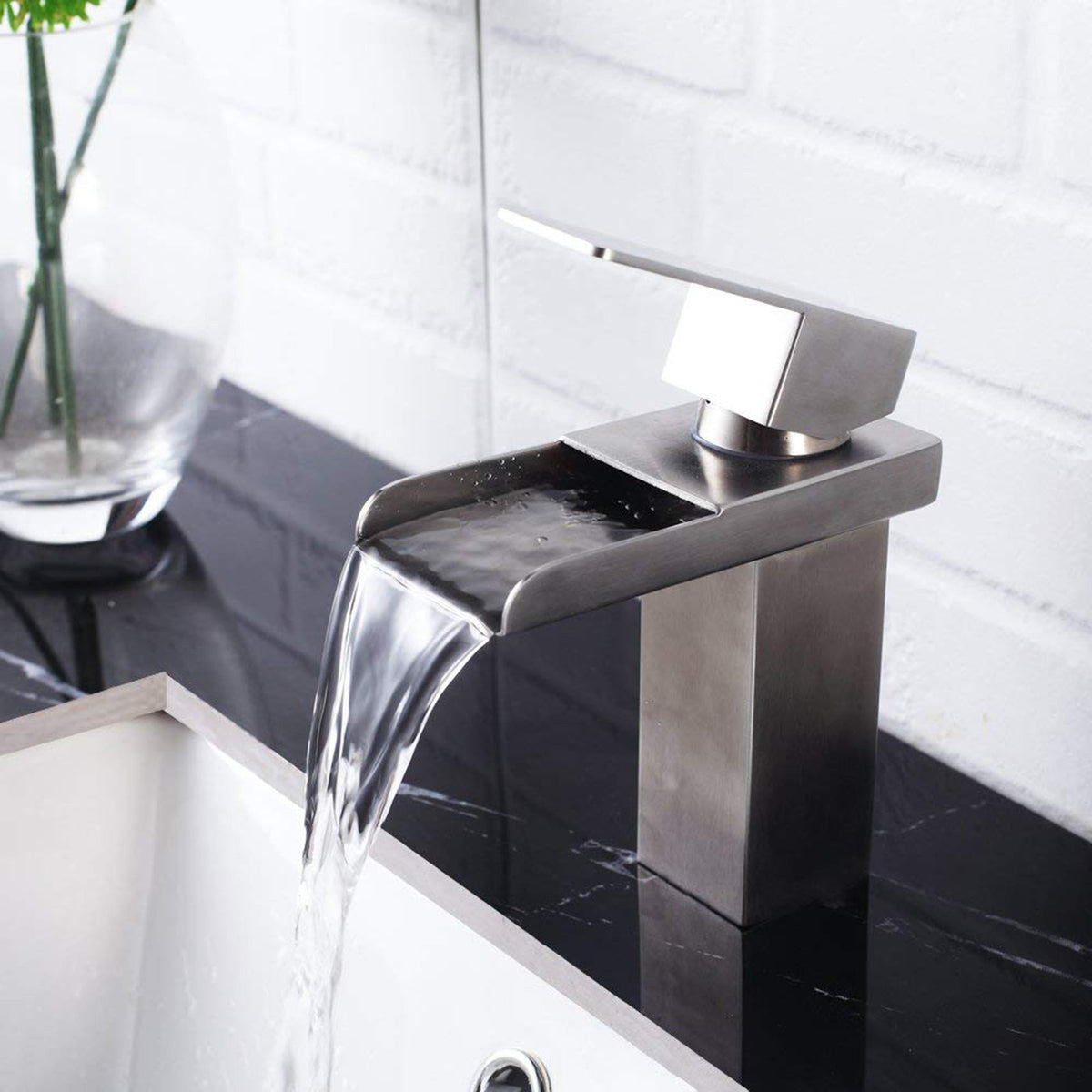 Single Handle Bathroom Faucet - Brushed Nickel