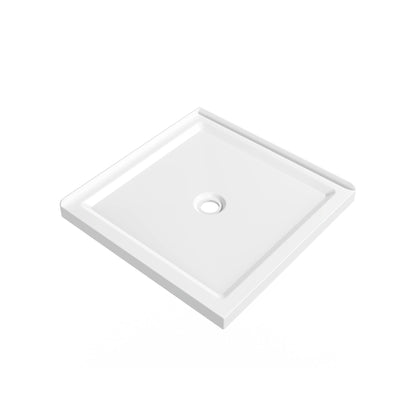 Anti Slip Double Threshold Shower Base - White