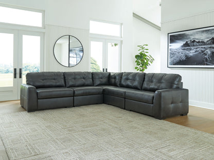 Brindley Pier - 5-Piece Sectional - Fog