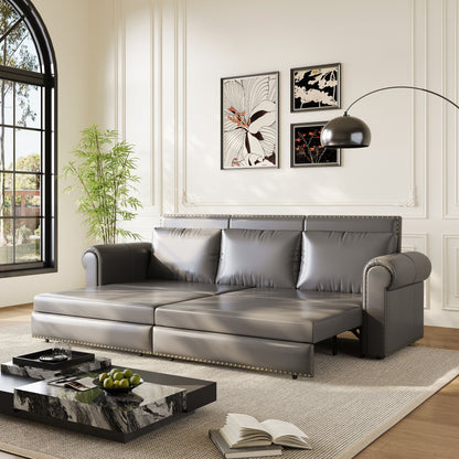 Chesterfield Sofa & Pull Out Bed