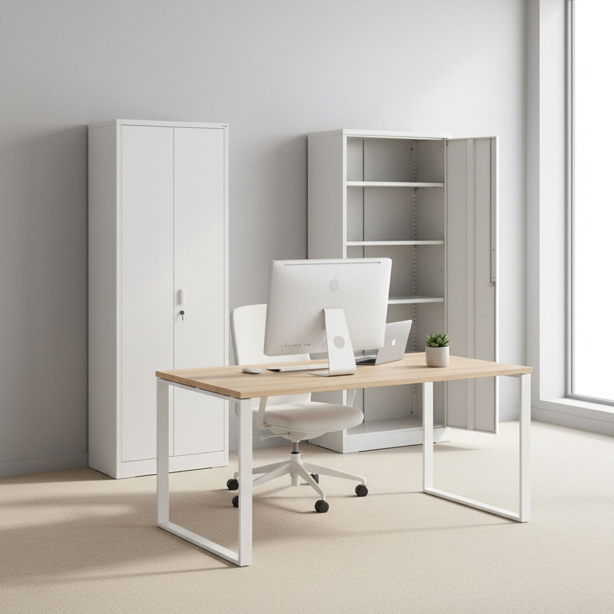 Ironclad - Storage Cabinet With Locking Doors And 4 Adjustable Shelves