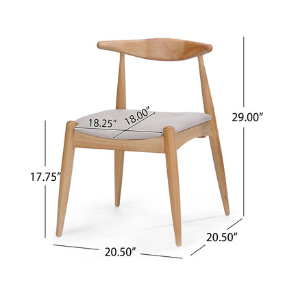 Elegant Dining Chairs With Ergonomic Backrest & Comfort Cushions (Set of 2)