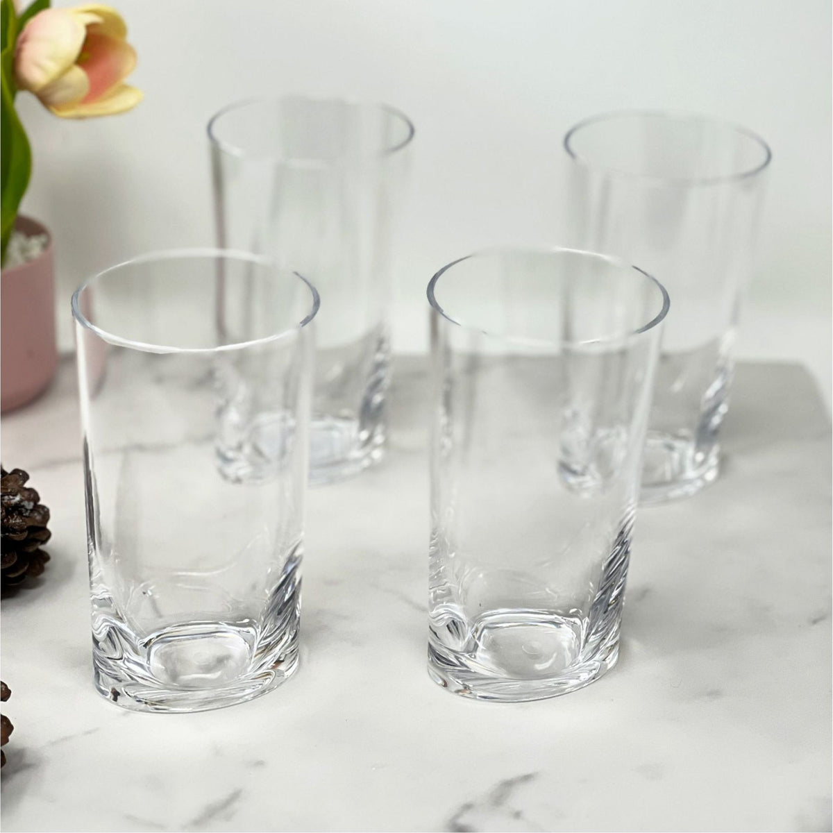 Leading Ware Oval Halo Acrylic Glasses Drinking Set