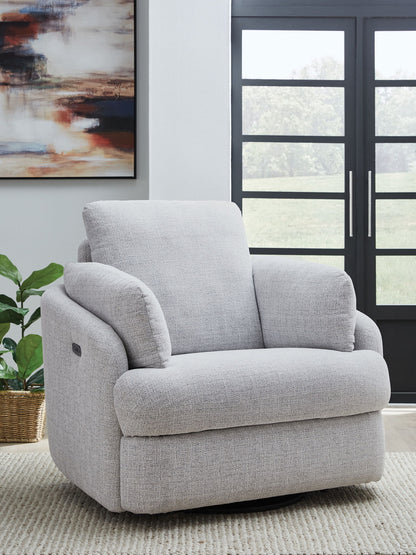 Alainmont Next-Gen Nuvella - Swivel Power Recliner - Stone