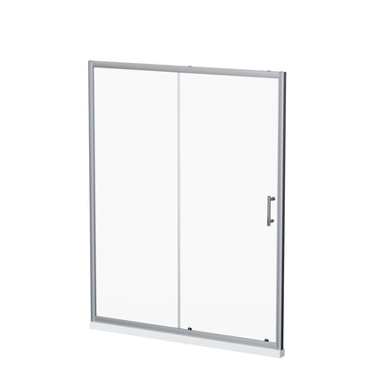 Sliding Shower Door With And Handle - Chrome