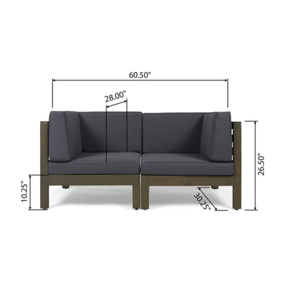 Oana - 2 Piece Loveseat Set With Water Resistant Cushions
