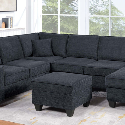 5 Piece Sectional Set With Left Arm Loveseat With USB Port