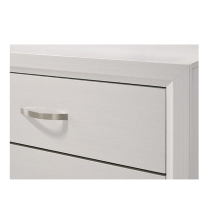 2 Drawer Nightstand With Handles Furniture For Bedroom - White