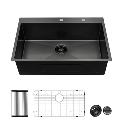 Topmount Kitchen Sink 16 Gauge, Single Bowl