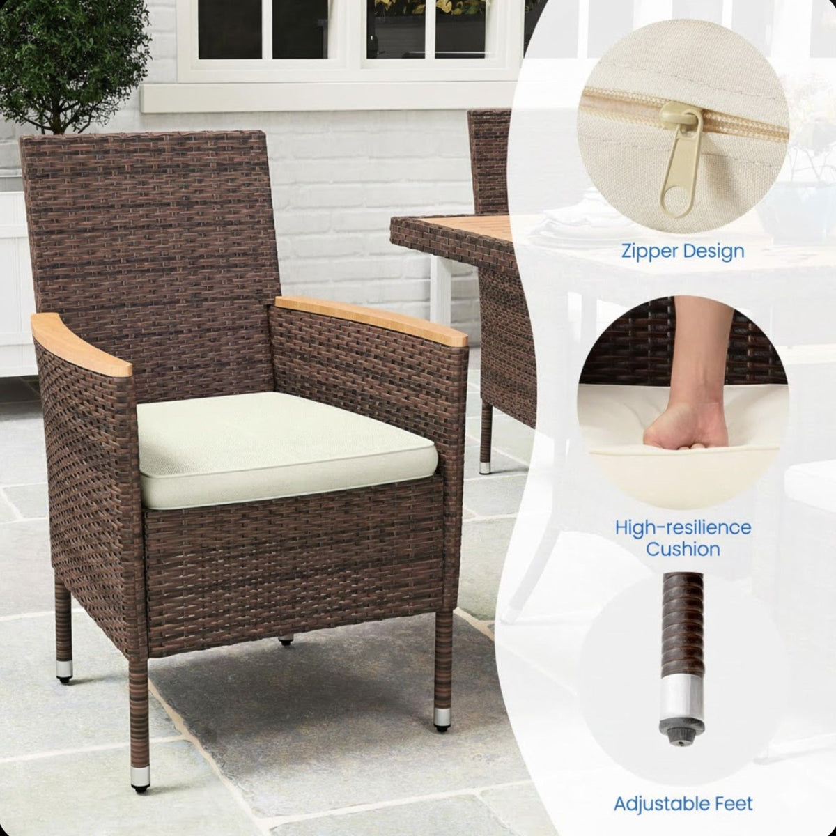 5 Piece Patio Dining Set With Table