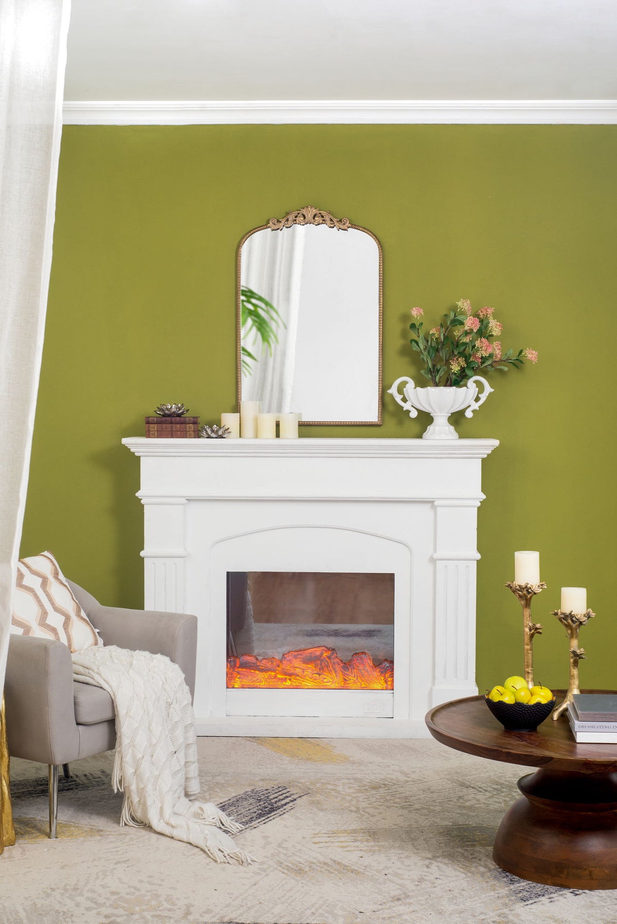 Arch Mirror, Baroque Inspired Wall Decor For Bathroom, Bedroom, Living Room