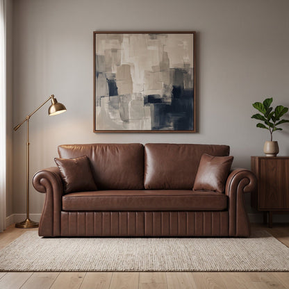 3 Seater Sofa With Pocket Coils And Foam Cushion, Removable Seat