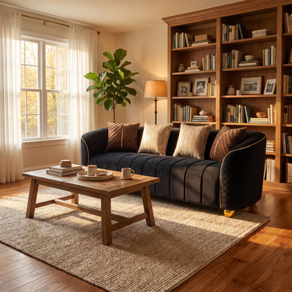 Sofa With Metallic Accents