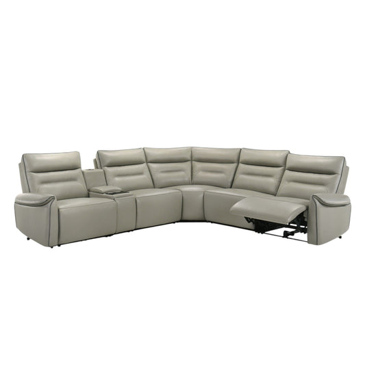 Jayke - Power Motion Sectional Sofa - Light Gray