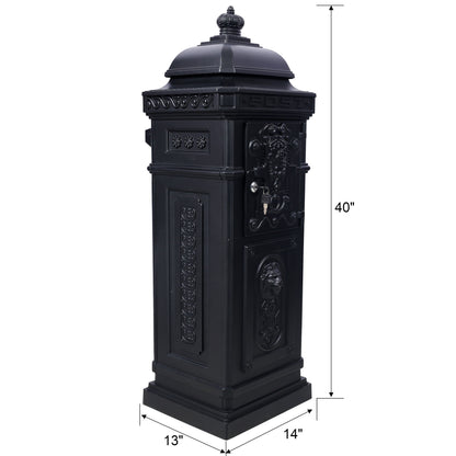Mailboxs Residential Large-Capacity Letter Box, Rainproof Postbox Statue