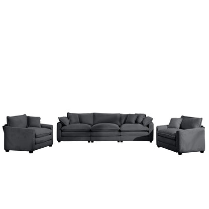 Elegant Oversized Sectional Sofa Set With Deep Seats And Flexible Layout