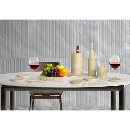 10 Pieces Luxury Natural Marble Dining Room Accessories Set