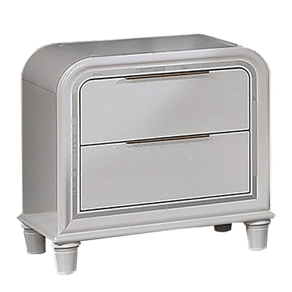 Nightstand With 2 Drawers Bedside Table - White