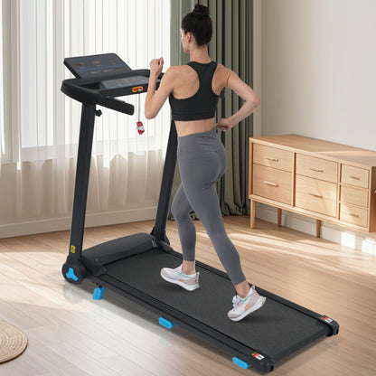 Folding Treadmills For Home Small, 3.0Hp Portable, 10Mph Walking Pad With Incline, Bluetooth, Heart Rate Sensors, Charge Station - Black