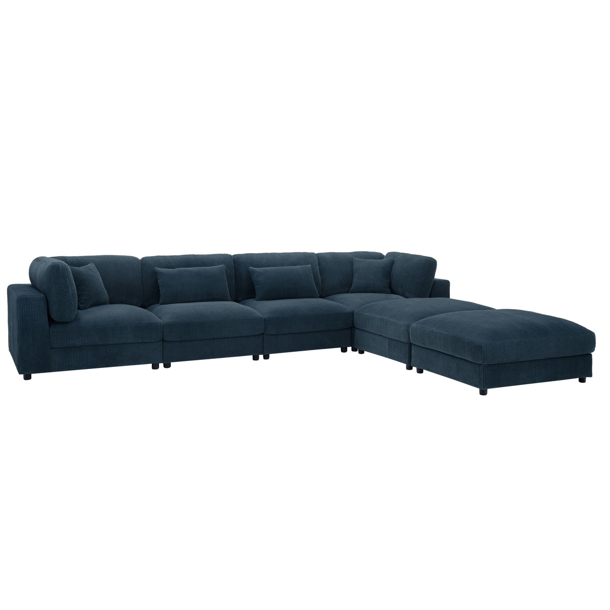 Upholstered Modular Sectional & Custom Configuration And Toss Pillows