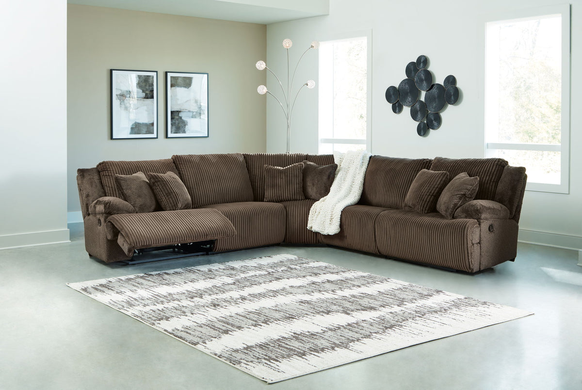 Top Tier - 5 Piece Reclining Sectional
