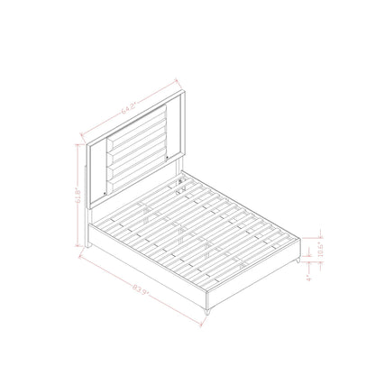 Star - 5 Pieces Bedroom Set Modern Design With LED