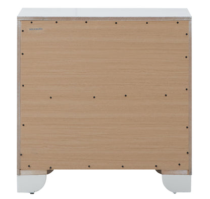 Contemporary Nightstand - Silver Champagne - Particle Board