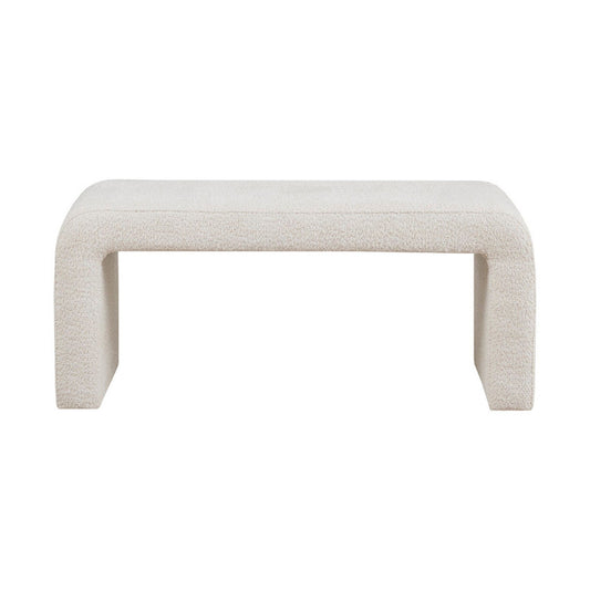 Modern Contemporary Boucle Waterfall Bench