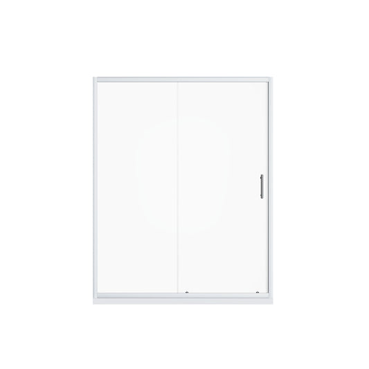 Pivot Shower Door With Handle, 1 / 4" Thick - Chrome